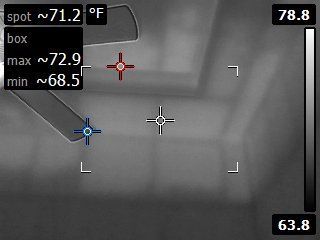 Home Inspection IR Camera Photo of Celiling