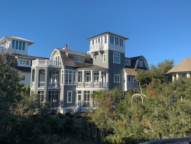 Watersound house from the beach