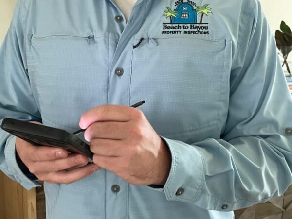 Licensed Home Inspector Using PDA